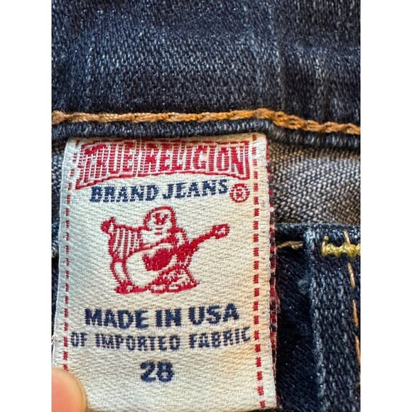 True Religion Distressed Skinny Jeans Women’s 28 Blue Cotton Blend - Picture 4 of 6